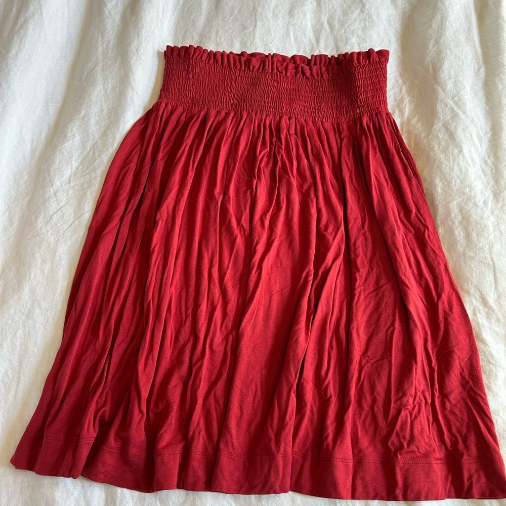 Kate Quinn Red A-Line Knee-Length Skirt